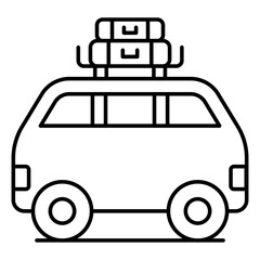 Modern design icon of road trip