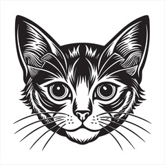 cat silhouette vector style