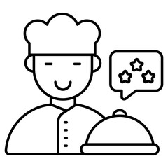 Modern design icon food review