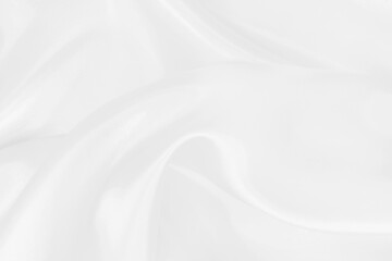 Obraz premium White fabric texture background, detail of silk or linen pattern.