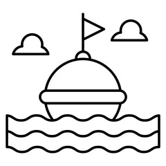 A trendy design icon of buoy