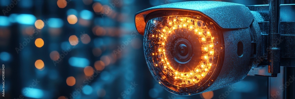 Poster high-tech camera setup designed for innovative advertising in modern digital spaces