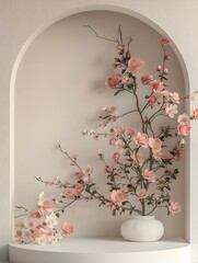 Floral arched blank product platform