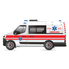 Modern Ambulance Illustration &ndash; Emergency Medical Response Vehicle