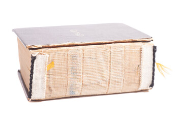 Old book isolated on white background.