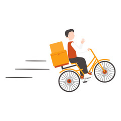 Courier and Delivery Package Illustration