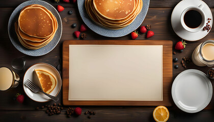 Delicious Pancakes Breakfast Tabletop