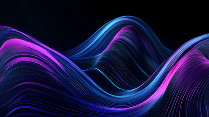 Blue and Purple Fluid Waves