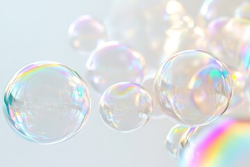 Shimmering Iridescent Light Reflections on Pristine White Background: Perfect for Overlay, Texture, Abstract Design, Digital Art, Website Banners, Social Media Posts, Branding, Minimalist Backgrounds,