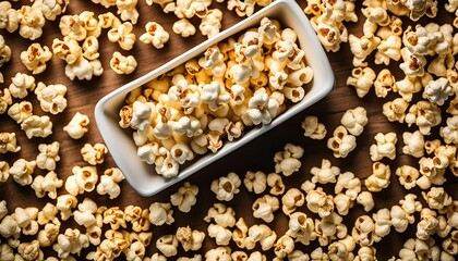 Popcorn Bowl on a Wooden Surface