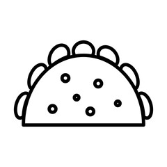 Illustration showing a black Mexican attribute icon on a white background