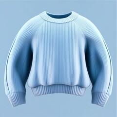 3D Icon of a Comfortable Sweater with Elegant Design in Topaz Color