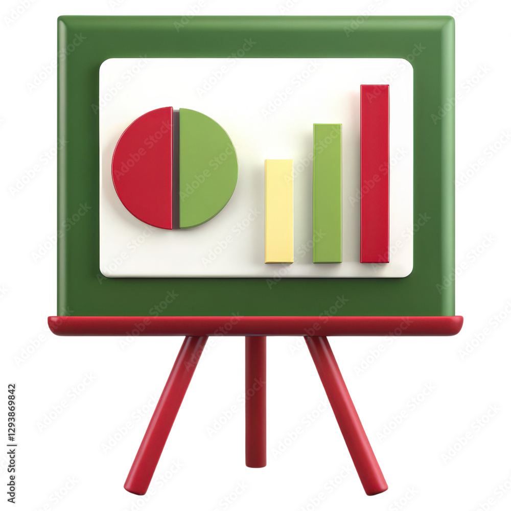 Poster a financial report featuring a bar chart and pie chart visualizations.