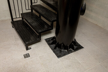 Industrial Design combines Staircases and Columns in Modern Architecture for aesthetics and utility
