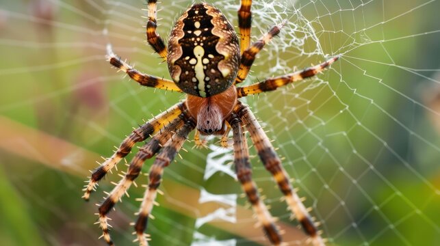 Garden Spider in its Web