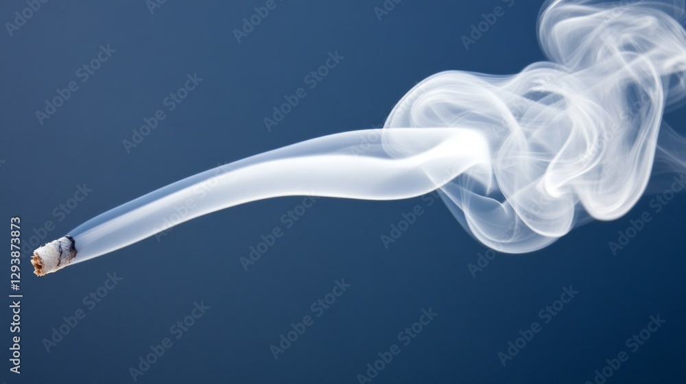 Poster delicate tendrils of smoke weave and twist into the atmosphere, casting a mesmerizing display of flu