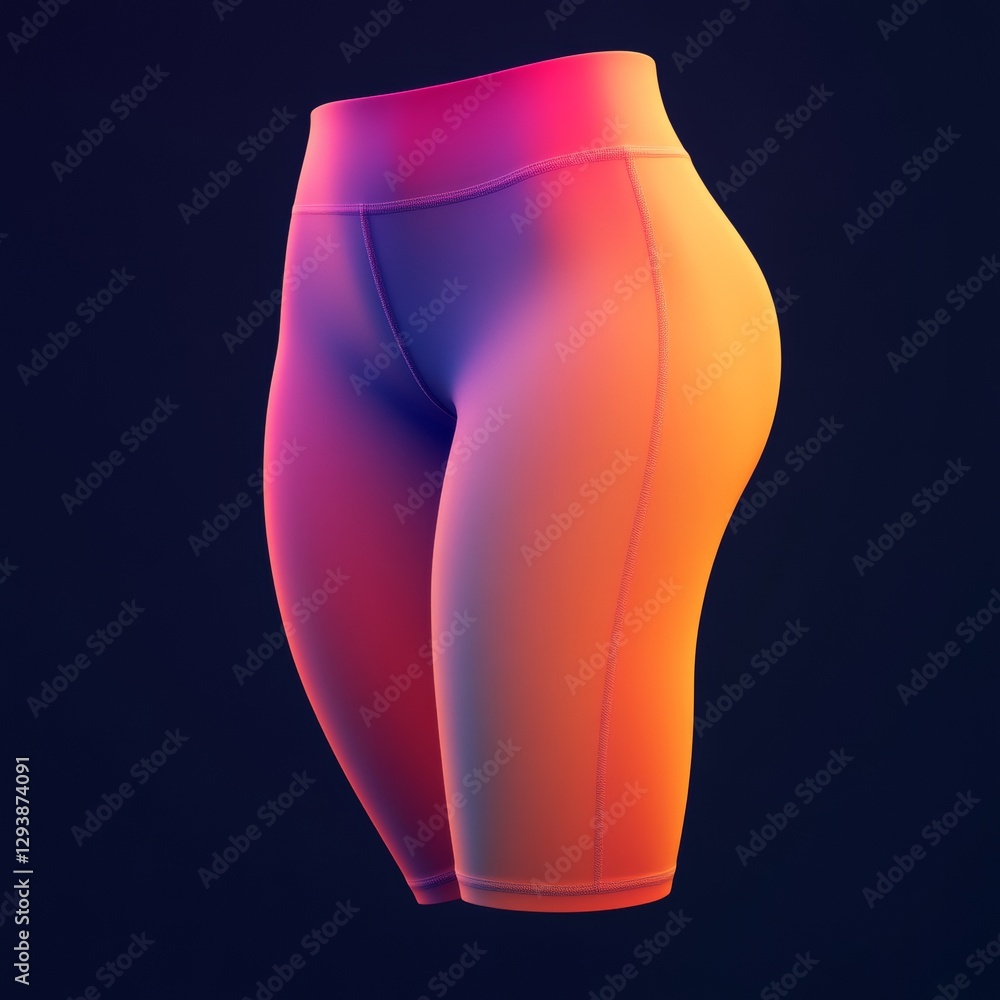 Poster 3d icon of leggings with bold color gradient design