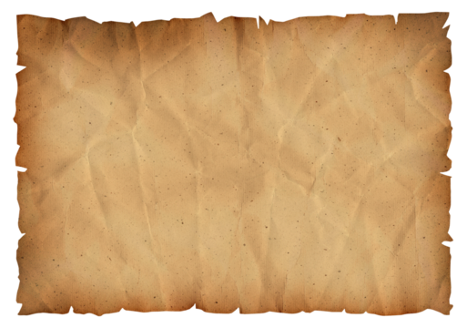 leere Schatzkarte, Papierrolle, Landkarte, Weltkarte, Vorlage, isoliert, transparent, png Datei	