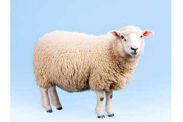 Obraz premium Sheep isolated on white background