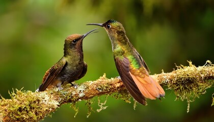 Vivid Visions of the Enchanting Santa Marta Woodstar, a Colombian Endemic Gem, Soaring Amidst Exotic Blooms with Radiant Hues and Dynamic Energy