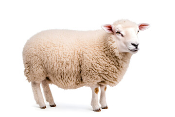 Obraz premium Sheep isolated on white background