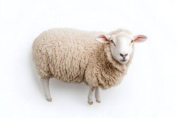 Obraz premium Sheep isolated on white background