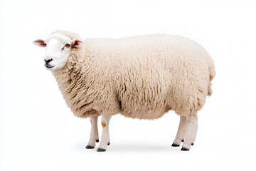 Fototapeta premium Sheep isolated on white background