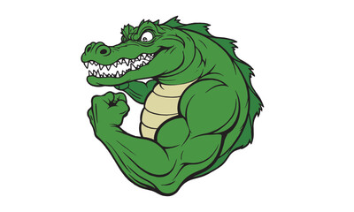 Crocodile Alligator T-Rex Vector Illustration
