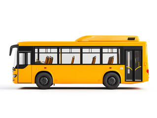 3d Bus Mockup, isolated on white background