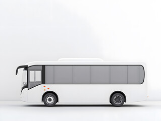 3d Bus Mockup, isolated on white background