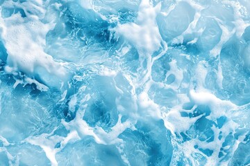 Fototapeta premium Serene Light Blue Water: Rippling Waves, Gentle Texture, Aquatic Background, Perfect for Summer Designs, Websites, and Branding Projects. Subtle and Calming, Ideal for Relaxation and Wellness Themes. 