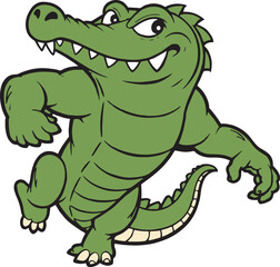Crocodile Alligator T-Rex Vector Illustration