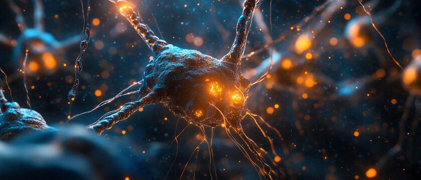 Dynamic artistic visualization of molecular motor protein action glowing kinesin transporting vesicle cinematic depth vibrant light tone precise proportional anatomy symmetrical ultra detailed texture