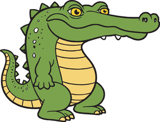 Crocodile Alligator T-Rex Vector Illustration