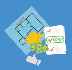 Approved loan application for apartment 