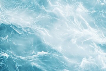 Fototapeta premium Serene Aqua: Overhead View of Light Blue Water with Gentle Ripples, Perfect for Backgrounds, Websites, and Design Projects. Evokes Calmness, Tranquility, and a Refreshing Summer Vibe. Ideal for spa, 