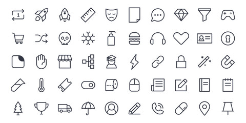 Simple Set Office and Business icon template editable. business pack symbol vector sign isolated on white background illustration for graphic and web design