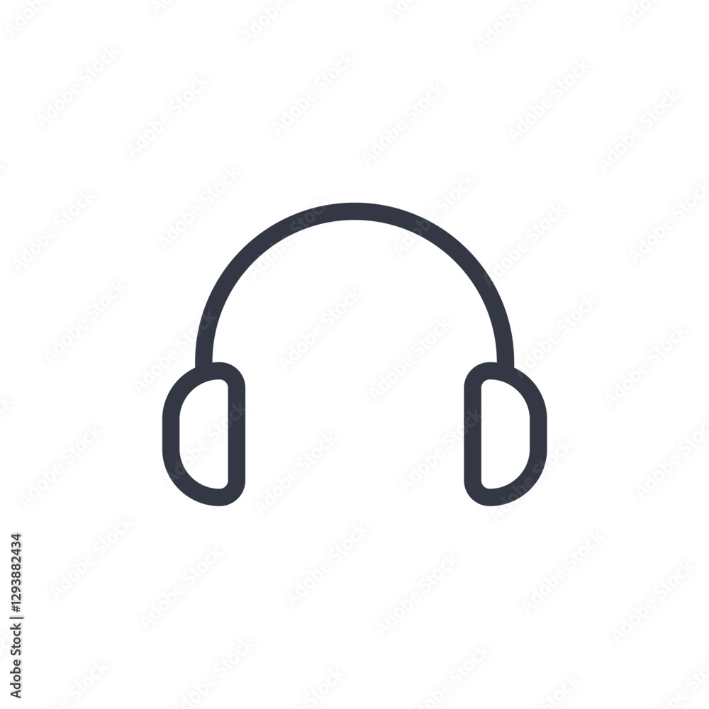 Poster headphones icon symbol vector sign isolated on white background illustration for graphic and web des