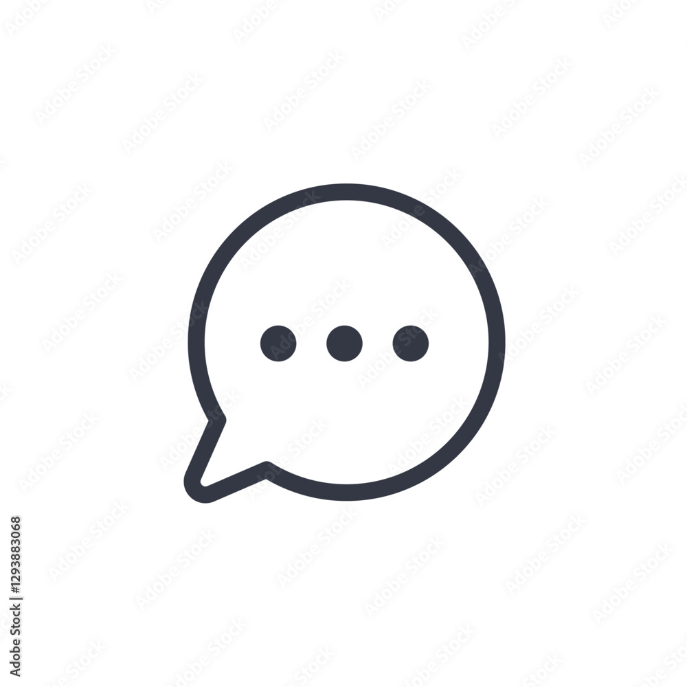 Poster bubble chat icon symbol vector sign isolated on white background illustration for graphic and web de