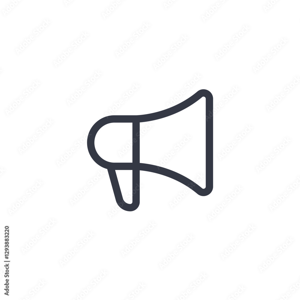Poster megaphone icon symbol vector sign isolated on white background illustration for graphic and web desi