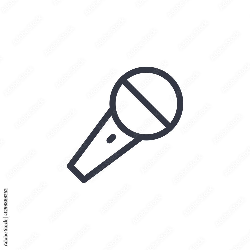 Aufkleber microphone icon symbol vector sign isolated on white background illustration for graphic and web des