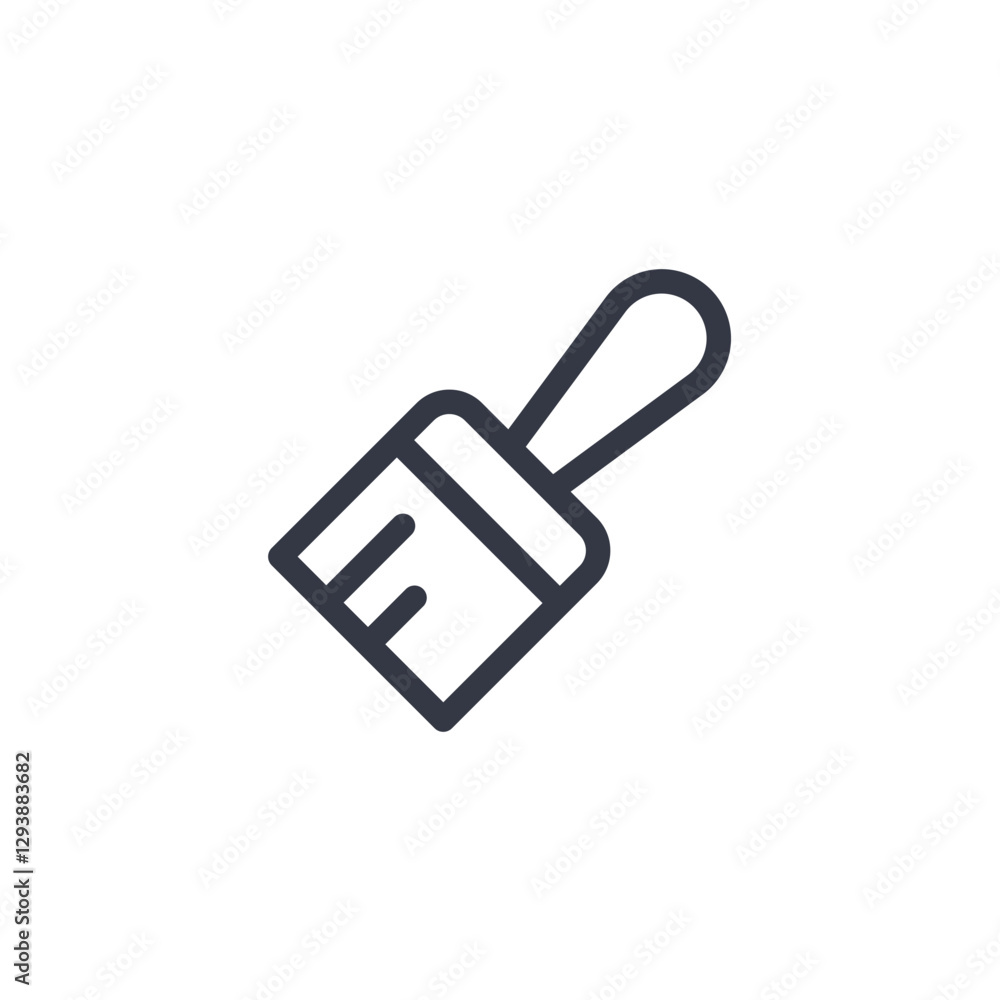 Poster paint brush icon symbol vector sign isolated on white background illustration for graphic and web de