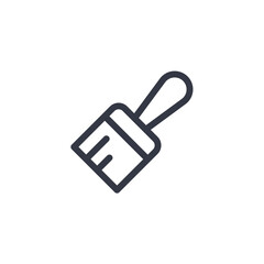 paint brush icon symbol vector sign isolated on white background illustration for graphic and web design