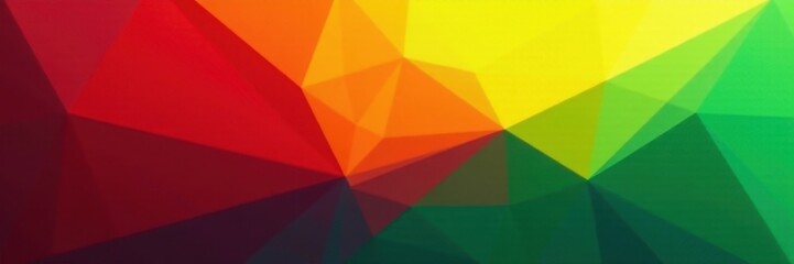 Obraz premium Abstract triangular blend of red, yellow, and green hues , saturation, modern