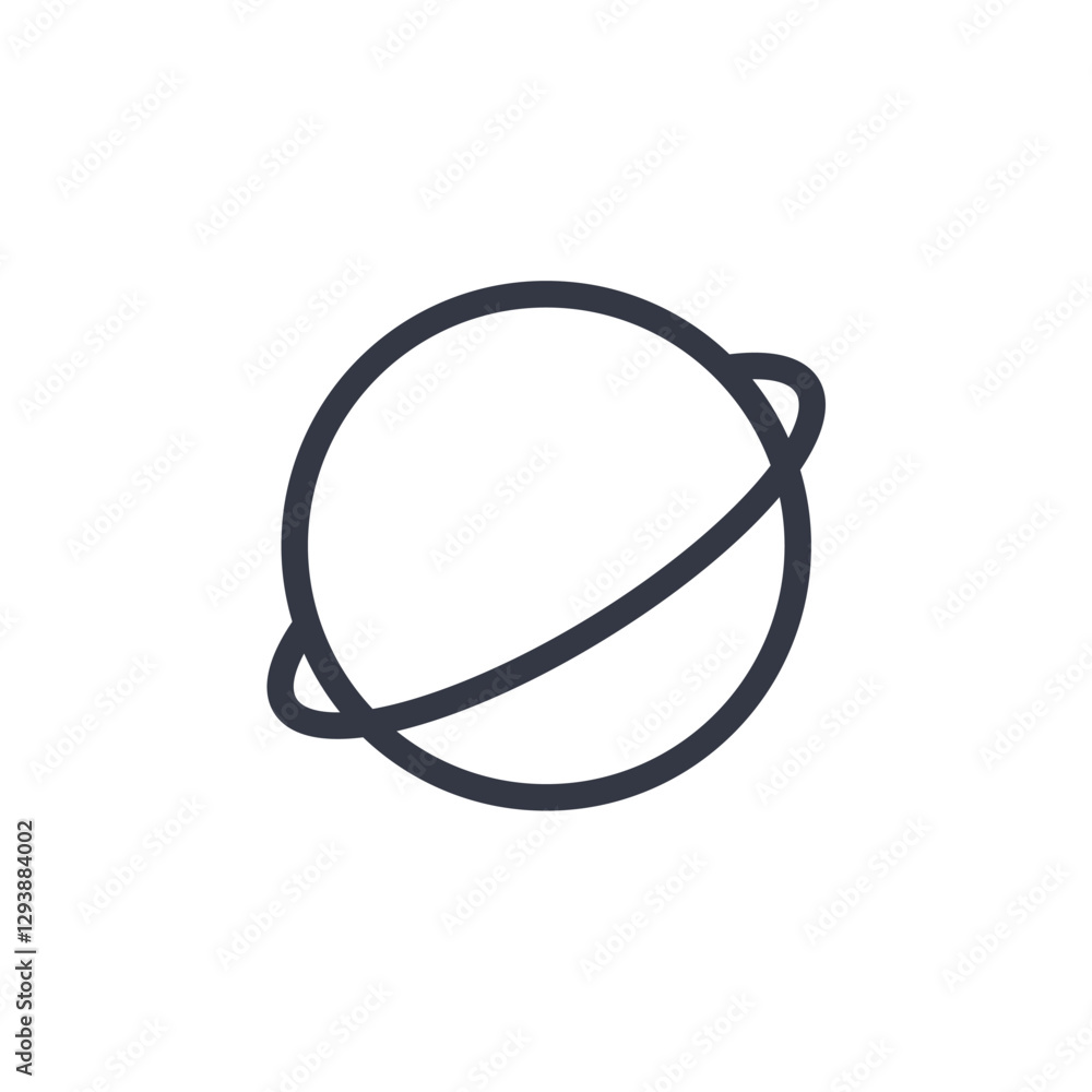 Poster planet icon symbol vector sign isolated on white background illustration for graphic and web design