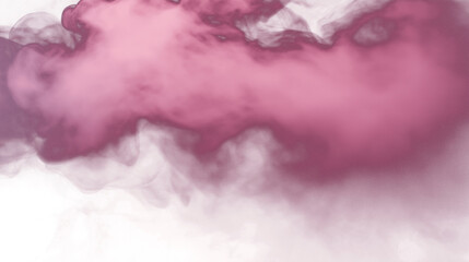 Fototapeta premium Light pink fog smoke vapor cloud isolated on transparent white background
