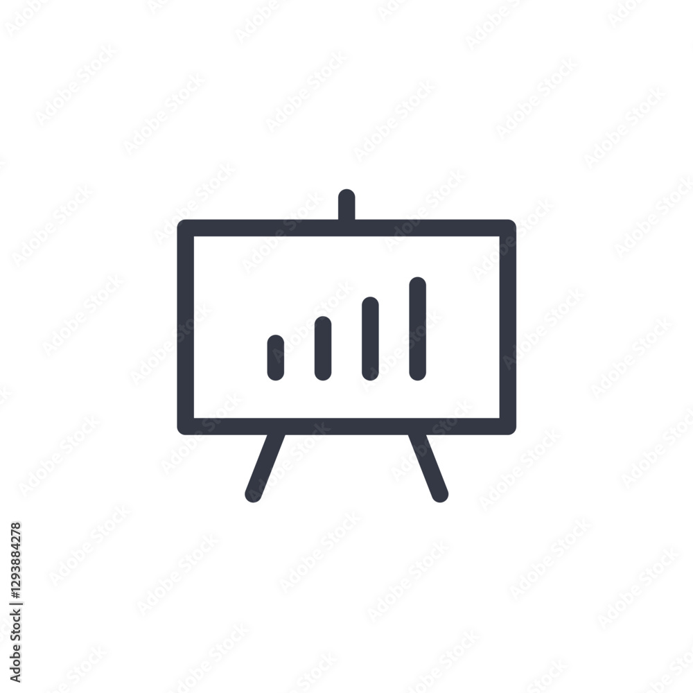 Aufkleber presentation icon symbol vector sign isolated on white background illustration for graphic and web design