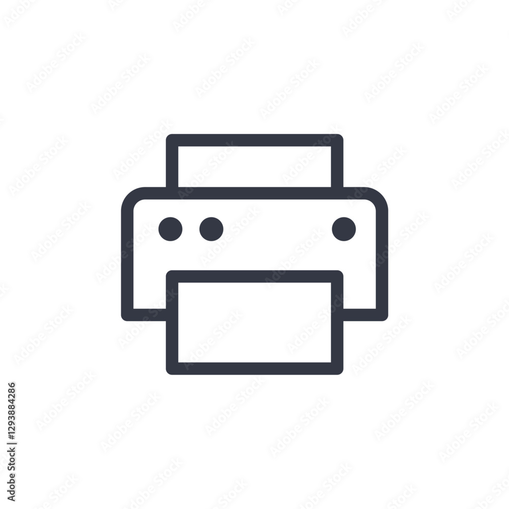 Leinwandbilder printer icon symbol vector sign isolated on white background illustration for graphic and web design