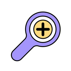 Fototapeta premium Icon a zoom in, isolated against a clean background.