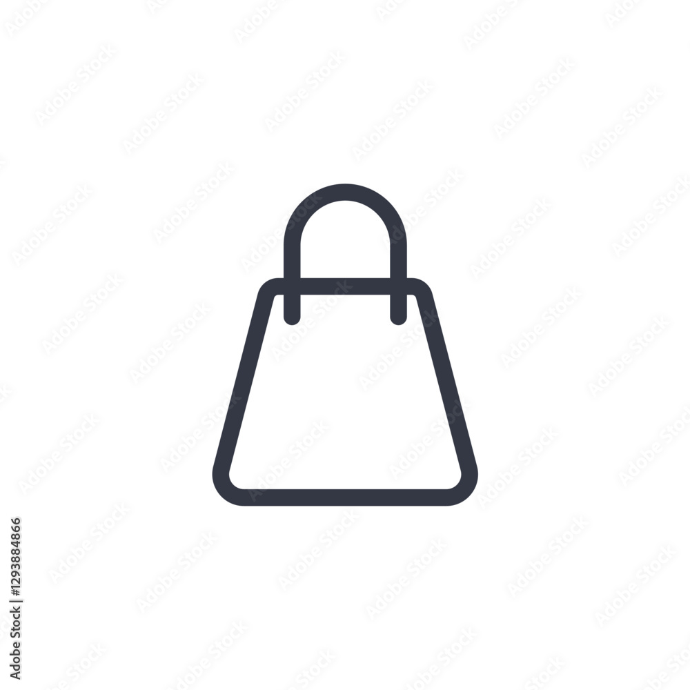 Poster shopping bag icon symbol vector sign isolated on white background illustration for graphic and web design